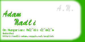 adam madli business card